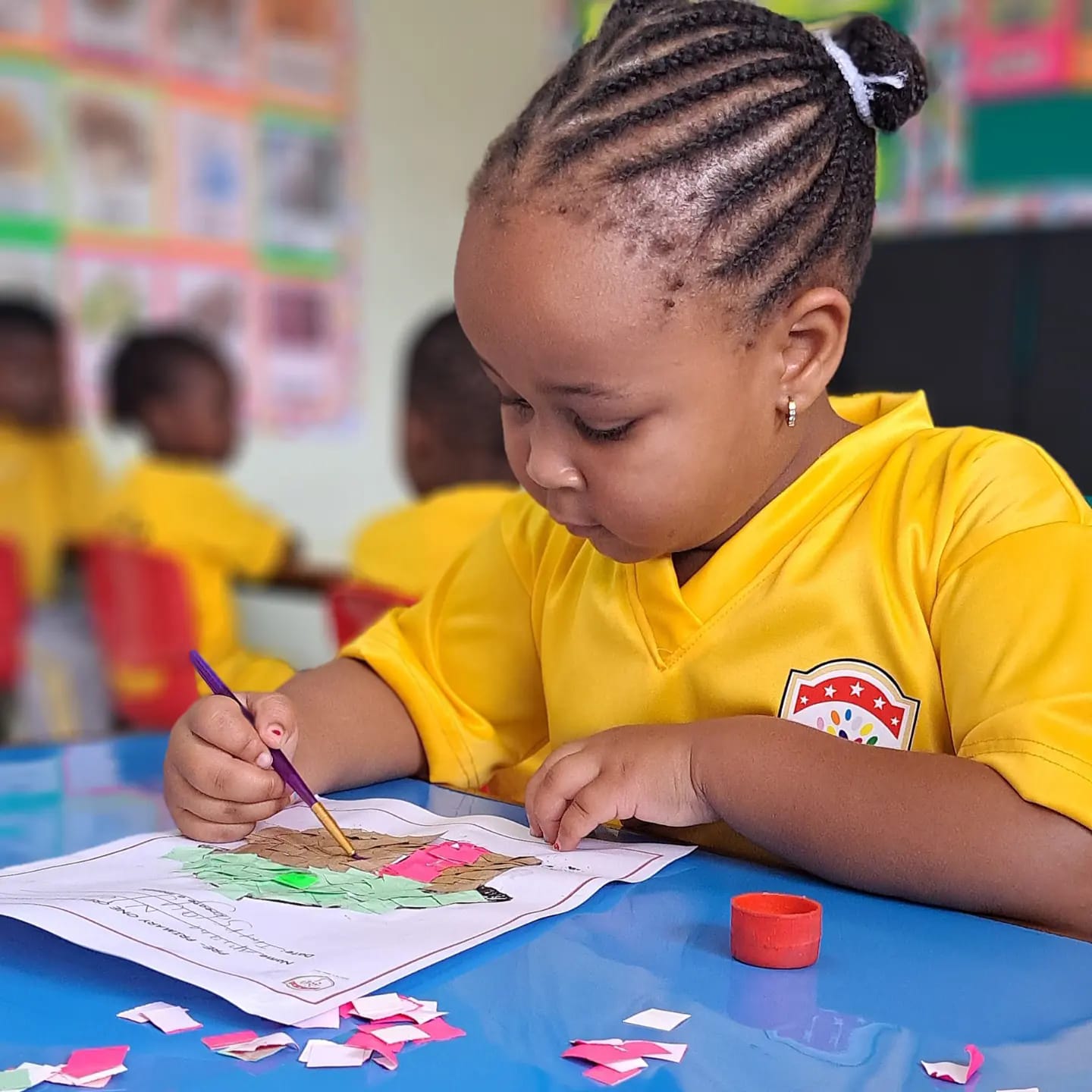 Children learning at Mizizi Academy, a Christian kindergarten in Kiambu